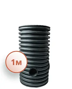 Дренажный колодец d500 h1000 с черной крышкой (отводы 160 мм) 0